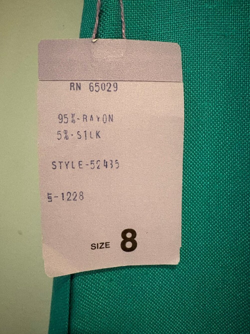 NWT Vintage Green/Teal Skirt Suit - Picture 6 of 8